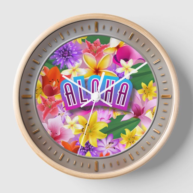 Aloha! Wall Clock (Front)