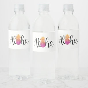 Aloha Water Bottle Labels