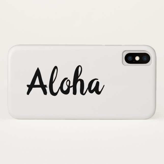 Aloha White iPhone Case (Back (Horizontal))
