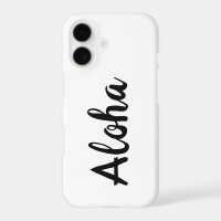 Aloha White iPhone Case