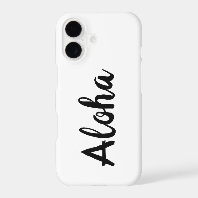 Aloha White iPhone Case (Back)