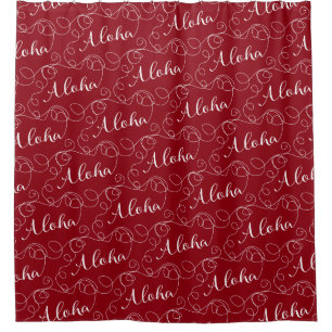ALOHA white seamless pattern with LINES