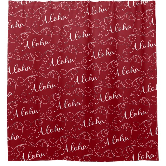 ALOHA white seamless pattern with LINES (Front)