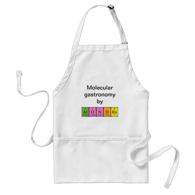 Alondra periodic table name apron (Front)