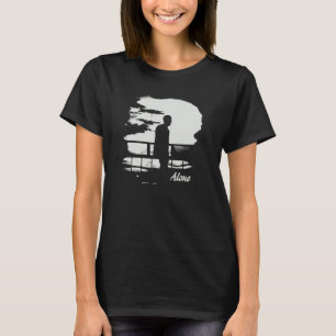 ALONE Aesthetic Vintage Vibe Retro Chill Nostalgia T-Shirt