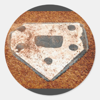 alone at home classic round sticker