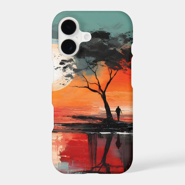 Alone by the Lake – Solitude at Sunset (Back)