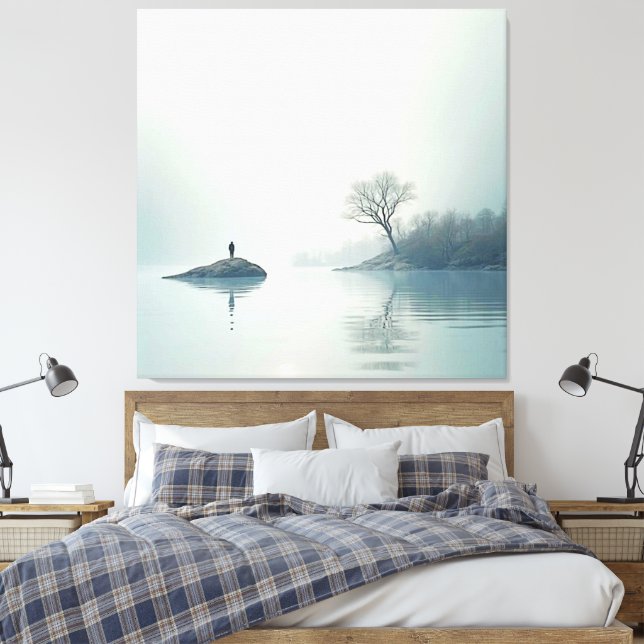 Alone in the Mist Design Canvas Print (Insitu(Bedroom))