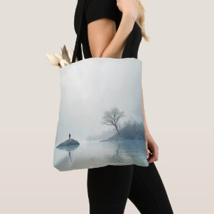 Alone in the Mist Design Tote Bag