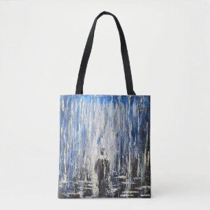 Alone in the Rain – Moody Emotional  Tote Bag