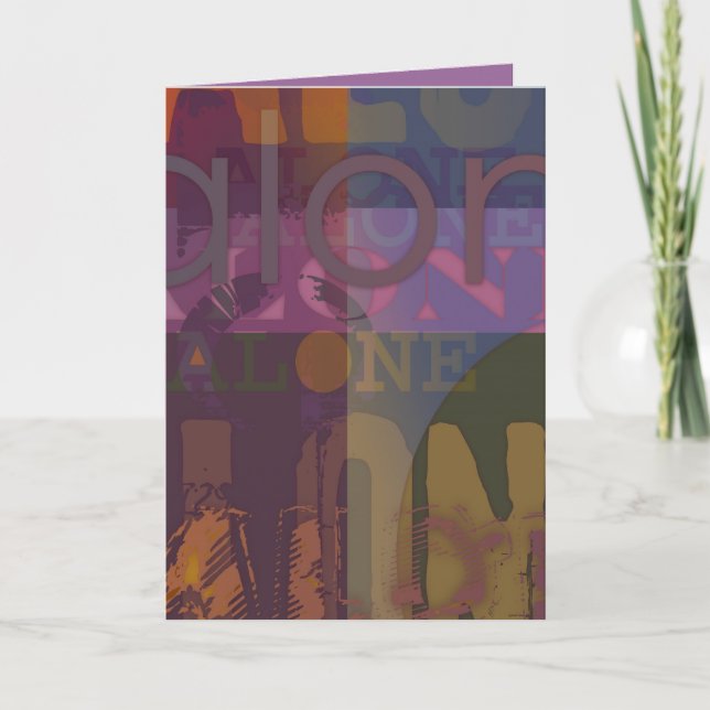 Alone NO Greeting card 3 (Front)