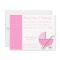 Along Came A Carriage Pink Baby Shower Invitation