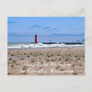 Along Lake Michigan Postcard