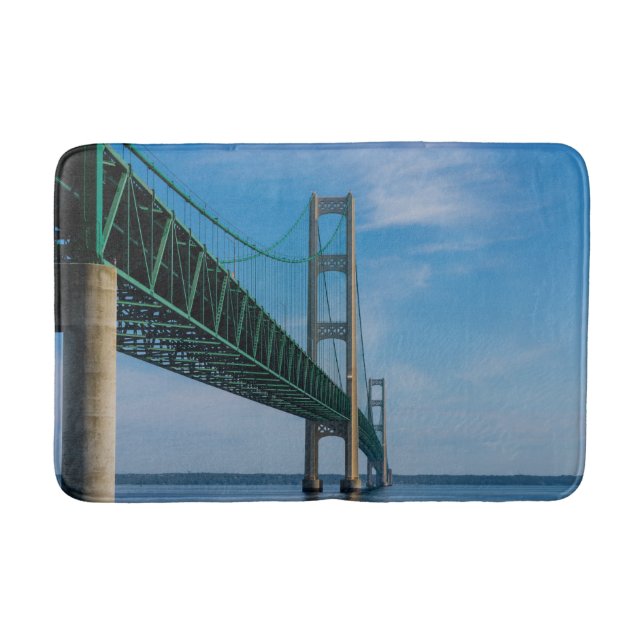 Along Mackinac Bridge Bath Mat (Front)