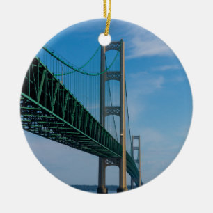 Along Mackinac Bridge Ceramic Ornament