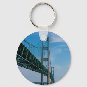 Along Mackinac Bridge Keychain