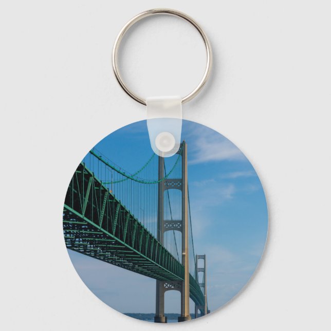 Along Mackinac Bridge Keychain (Front)