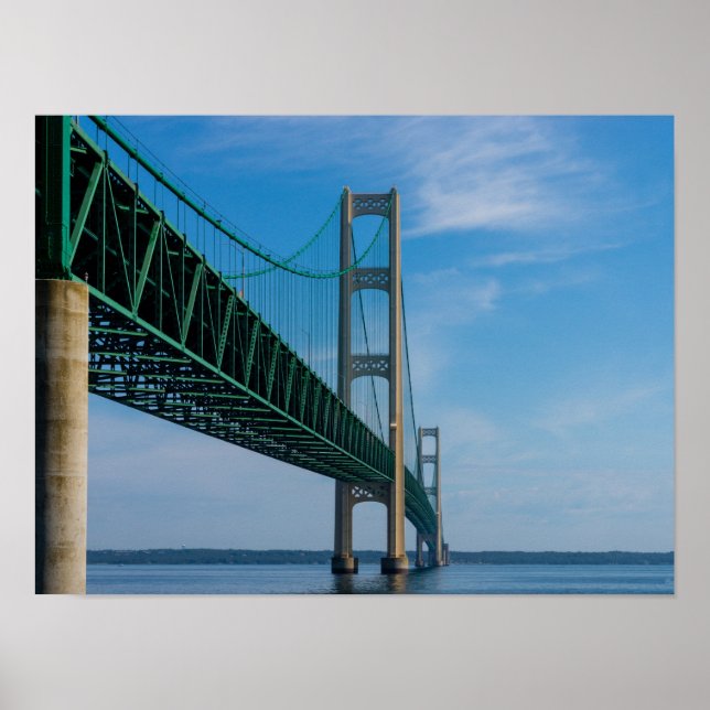 Along Mackinac Bridge Poster (Front)