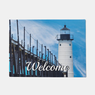 Along Manistee Welcome Doormat