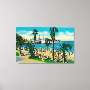 Along the Beach at AvalonCatalina Island, CA Canvas Print