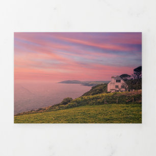 Along the Coast, Quiet Refuge Tri-Fold Holiday Card