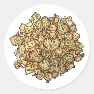 Aloo Gobi Vegetarian Indian Cuisine Food Art Classic Round Sticker