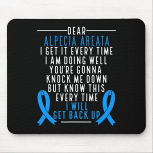 Alopecia Areata Awareness I will get back up Hair  Mouse Pad