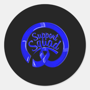 Alopecia Areata Awareness Support Squad Warrior  Classic Round Sticker