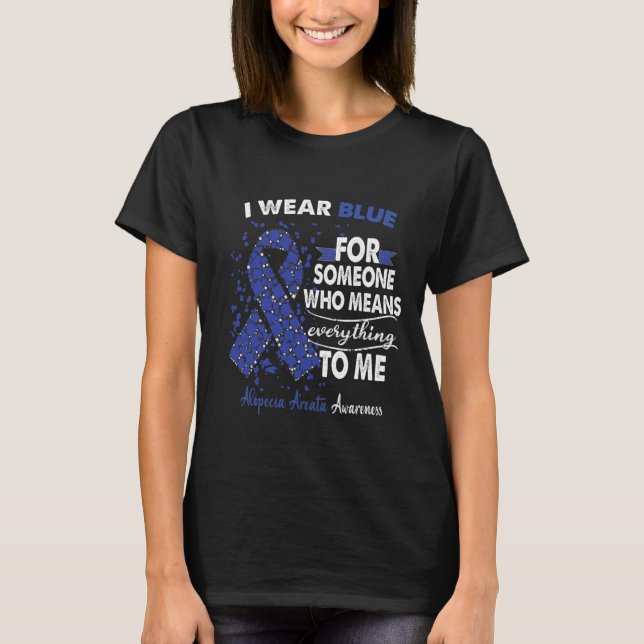Alopecia Areata Awareness Warrior Support Survivor T-Shirt (Front)