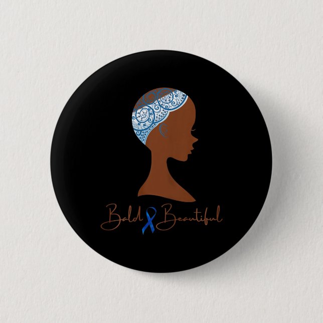 Alopecia Awareness 12 2 Inch Round Button (Front)