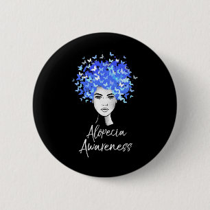 Alopecia Awareness  Butterflies Gift  2 Inch Round Button