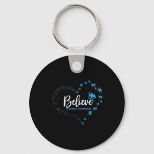 Alopecia Awareness Butterfly Believe Keychain