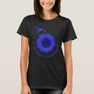 Alopecia Awareness Dark Blue Ribbon Hair Loss Supp T-Shirt