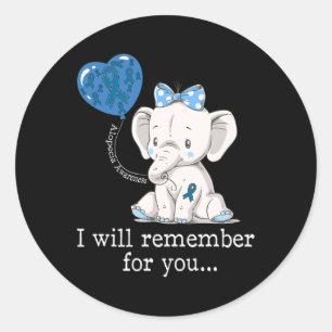 Alopecia Awareness Elephant 1 Classic Round Sticker