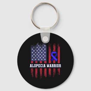 Alopecia Awareness Hair Loss Warrior Choice Surviv Keychain