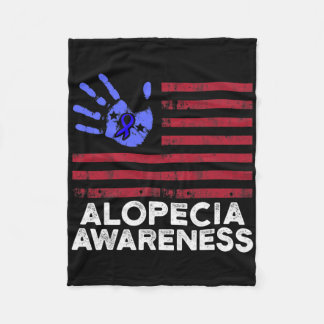 Alopecia Awareness Hair Loss Warrior Coping Surviv Fleece Blanket
