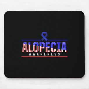 Alopecia Awareness Hair Loss Warrior Defeat Surviv Mouse Pad
