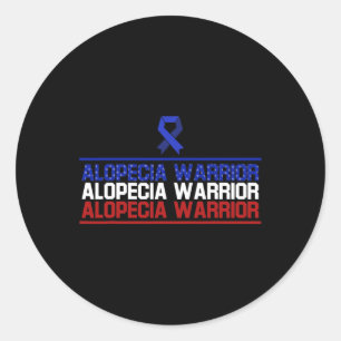 Alopecia Awareness Hair Loss Warrior Family Surviv Classic Round Sticker