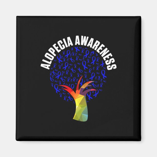 Alopecia Awareness Hair Loss Warrior Fighting Surv Magnet (Front)