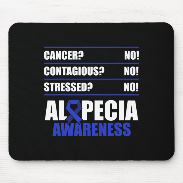 Alopecia Awareness Hair Loss Warrior Fighting Surv Mouse Pad (Front)