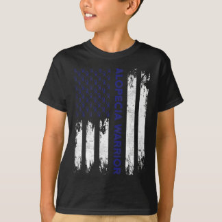 Alopecia Awareness Hair Loss Warrior Flag Tool Sur T-Shirt