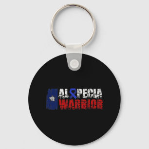 Alopecia Awareness Hair Loss Warrior Health Surviv Keychain