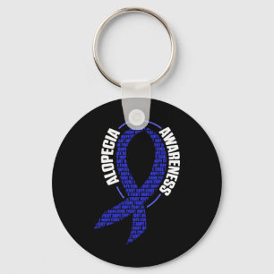 Alopecia Awareness Hair Loss Warrior Medication Su Keychain