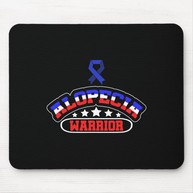 Alopecia Awareness Hair Loss Warrior Support Survi Mouse Pad (Front)