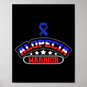 Alopecia Awareness Hair Loss Warrior Support Survi Poster