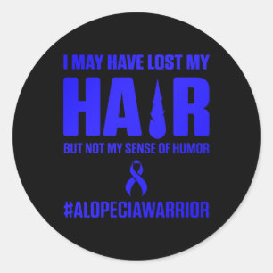 Alopecia Awareness Hair Loss Warrior Survivor  Classic Round Sticker