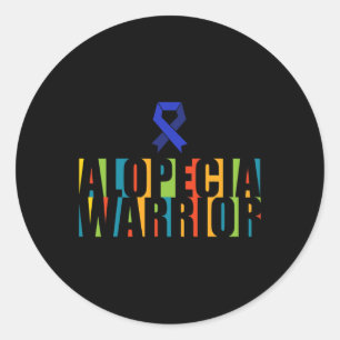 Alopecia Awareness Hair Loss Warrior Therapeutic S Classic Round Sticker