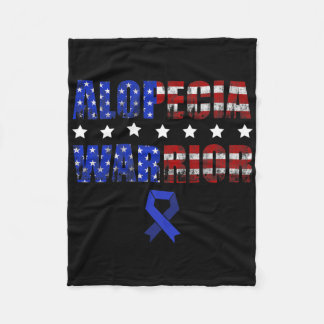Alopecia Awareness Hair Loss Warrior Treating Surv Fleece Blanket
