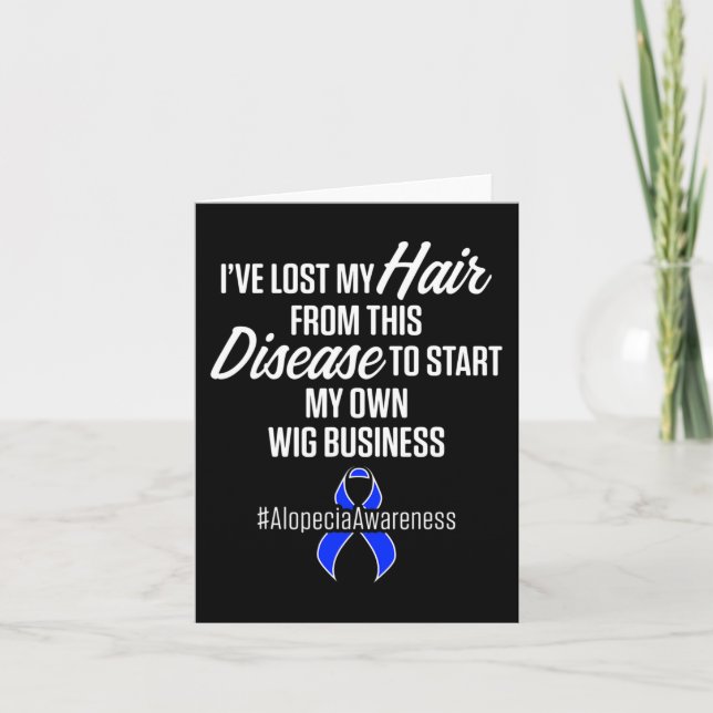 Alopecia Awareness Hair Loss Warrior Wig Survivor  Card (Front)