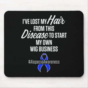 Alopecia Awareness Hair Loss Warrior Wig Survivor Mouse Pad
